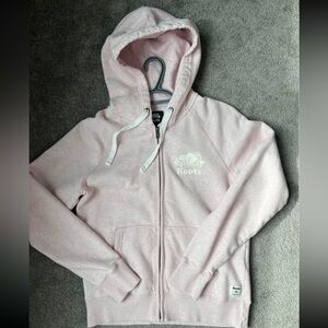 Roots Light Pink Full-Zip Hoodie